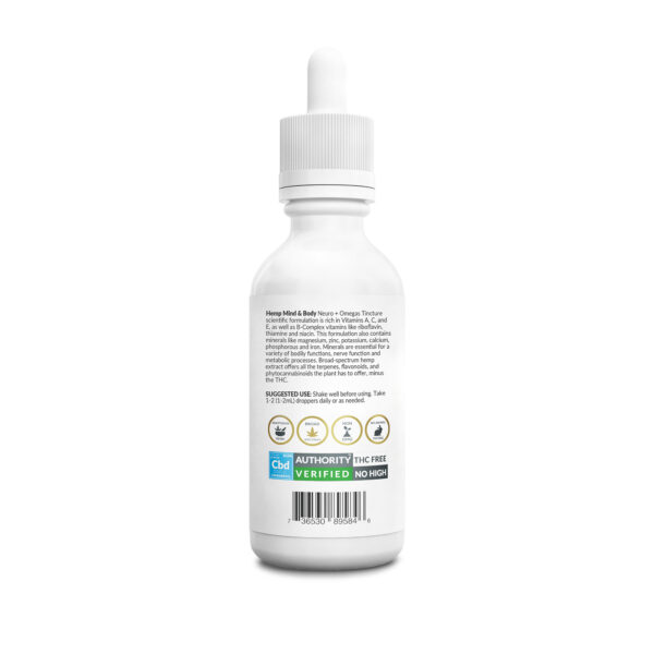 Neuro + Omegas Tincture with 1800mg Broad-Spectrum CBD About