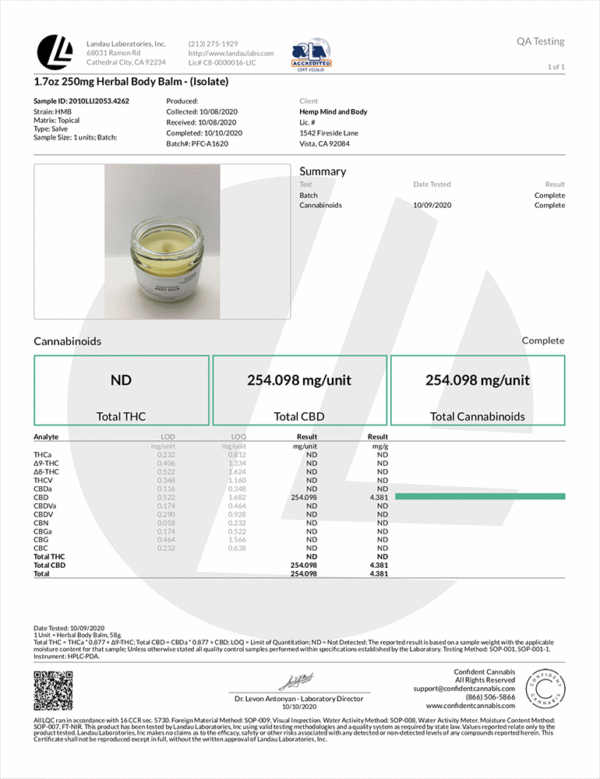 Soothing Hemp Body Balm - Image 2