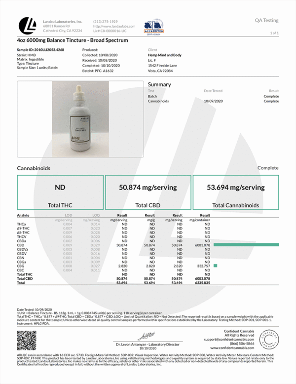 Balance Broad-Spectrum Hemp Tincture - Image 4
