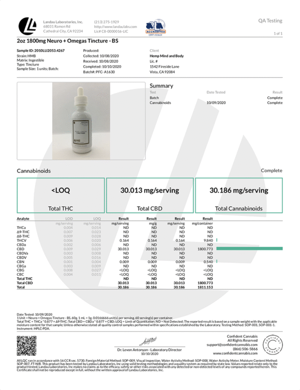 Neuro + Omegas Hemp Tincture - Image 4