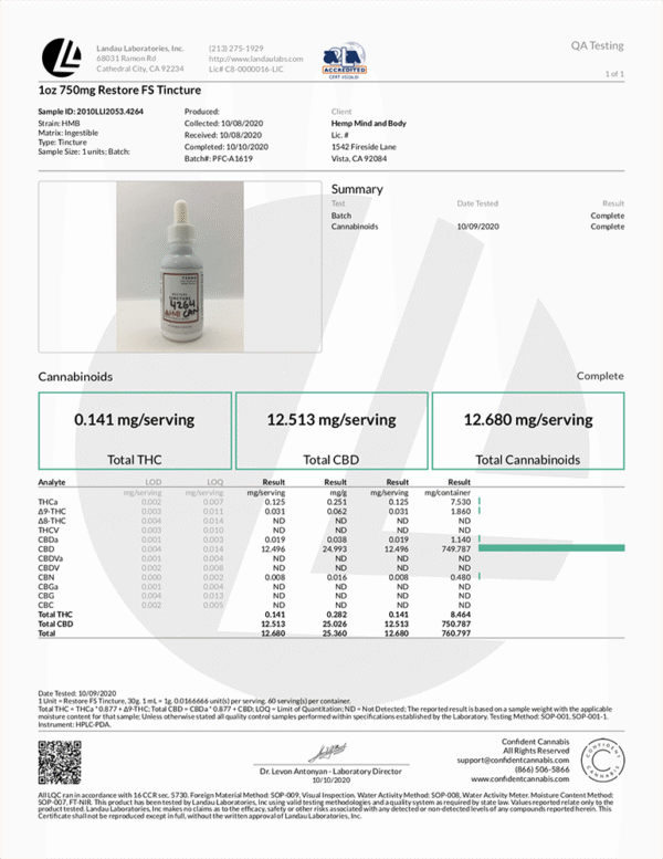 Restore Hemp Tincture - Image 4