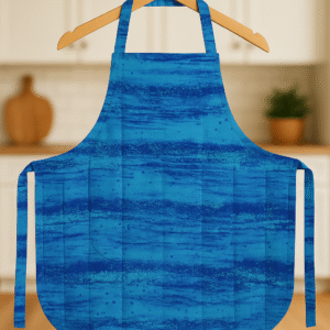Aqua Blue Waves & Purple Marble Apron