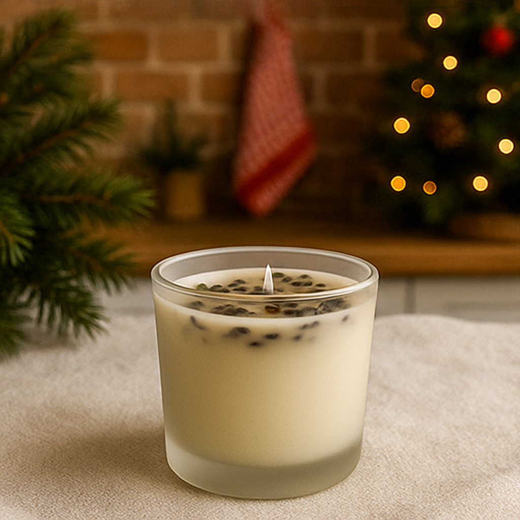 Abide In Me – 7 oz Frosted Glass Candle - Image 3