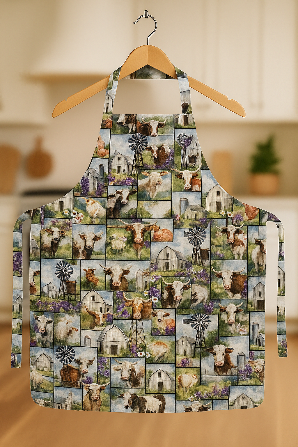 Reversible Farmhouse Animals Apron